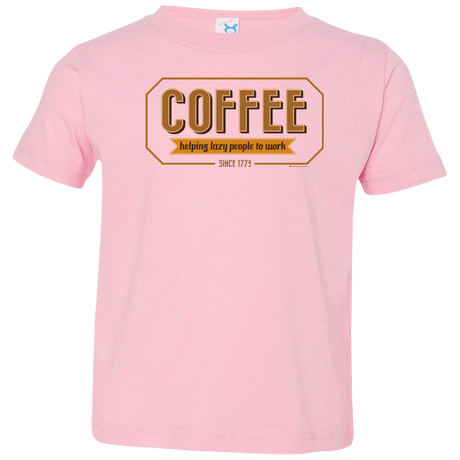 T-Shirts Pink / 2T Coffee For Lazy People Toddler Premium T-Shirt