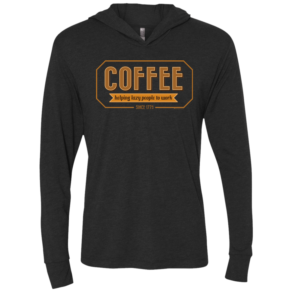 T-Shirts Vintage Black / X-Small Coffee For Lazy People Triblend Long Sleeve Hoodie Tee
