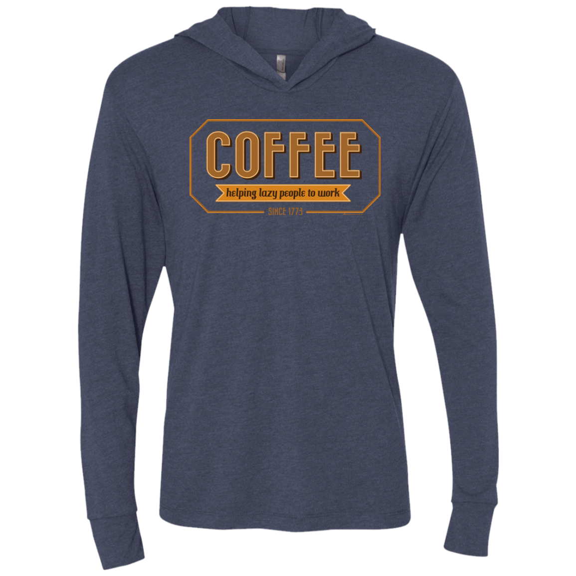 T-Shirts Vintage Navy / X-Small Coffee For Lazy People Triblend Long Sleeve Hoodie Tee