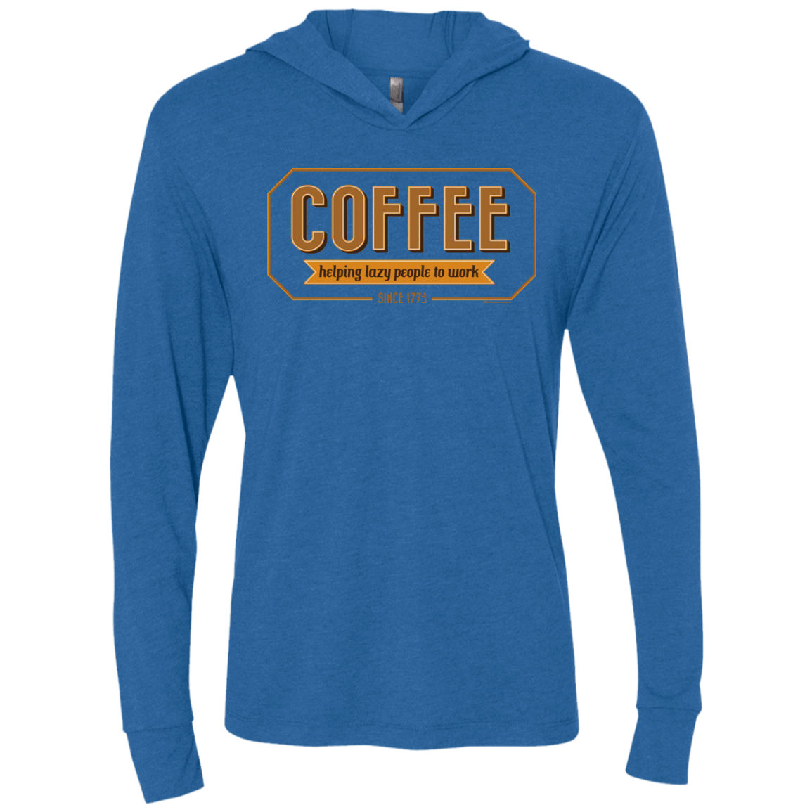 T-Shirts Vintage Royal / X-Small Coffee For Lazy People Triblend Long Sleeve Hoodie Tee