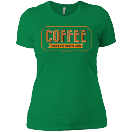 T-Shirts Kelly Green / X-Small Coffee For Lazy People Women's Premium T-Shirt