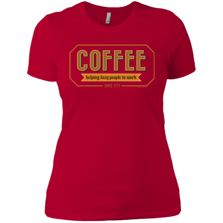 T-Shirts Red / X-Small Coffee For Lazy People Women's Premium T-Shirt