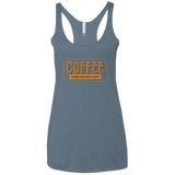 T-Shirts Indigo / X-Small Coffee For Lazy People Women's Triblend Racerback Tank