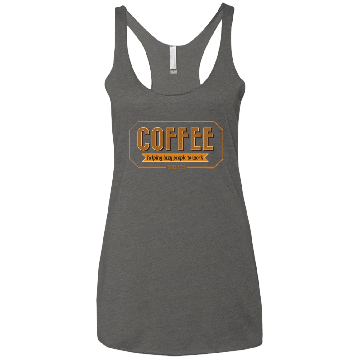 T-Shirts Premium Heather / X-Small Coffee For Lazy People Women's Triblend Racerback Tank