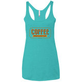 T-Shirts Tahiti Blue / X-Small Coffee For Lazy People Women's Triblend Racerback Tank