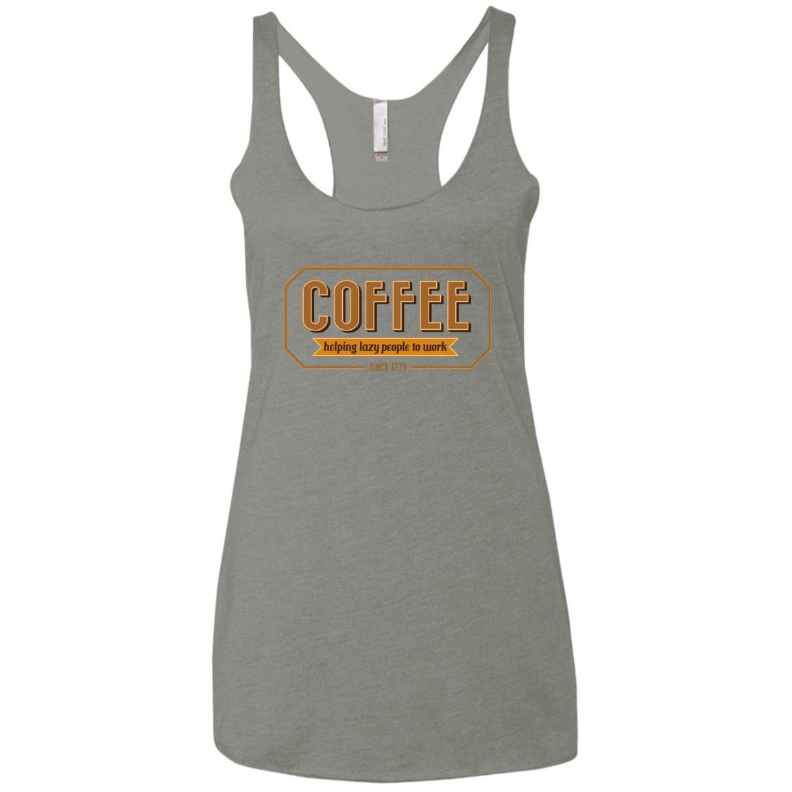 T-Shirts Venetian Grey / X-Small Coffee For Lazy People Women's Triblend Racerback Tank