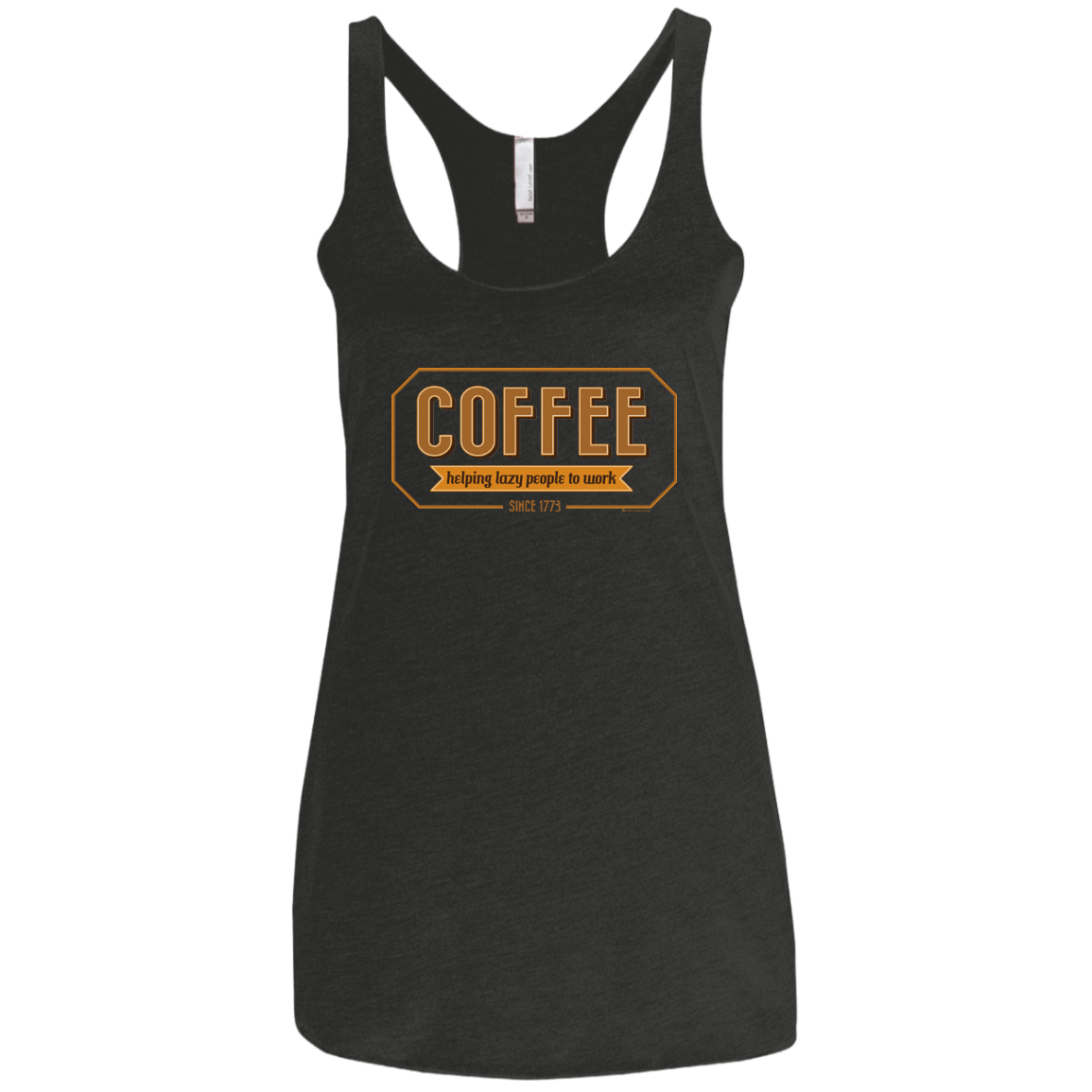 T-Shirts Vintage Black / X-Small Coffee For Lazy People Women's Triblend Racerback Tank