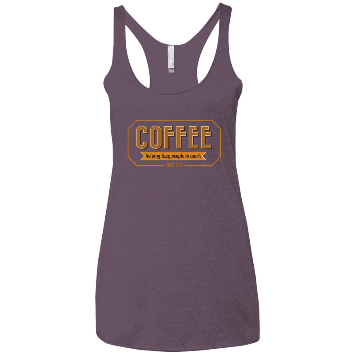 T-Shirts Vintage Purple / X-Small Coffee For Lazy People Women's Triblend Racerback Tank