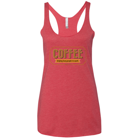 T-Shirts Vintage Red / X-Small Coffee For Lazy People Women's Triblend Racerback Tank
