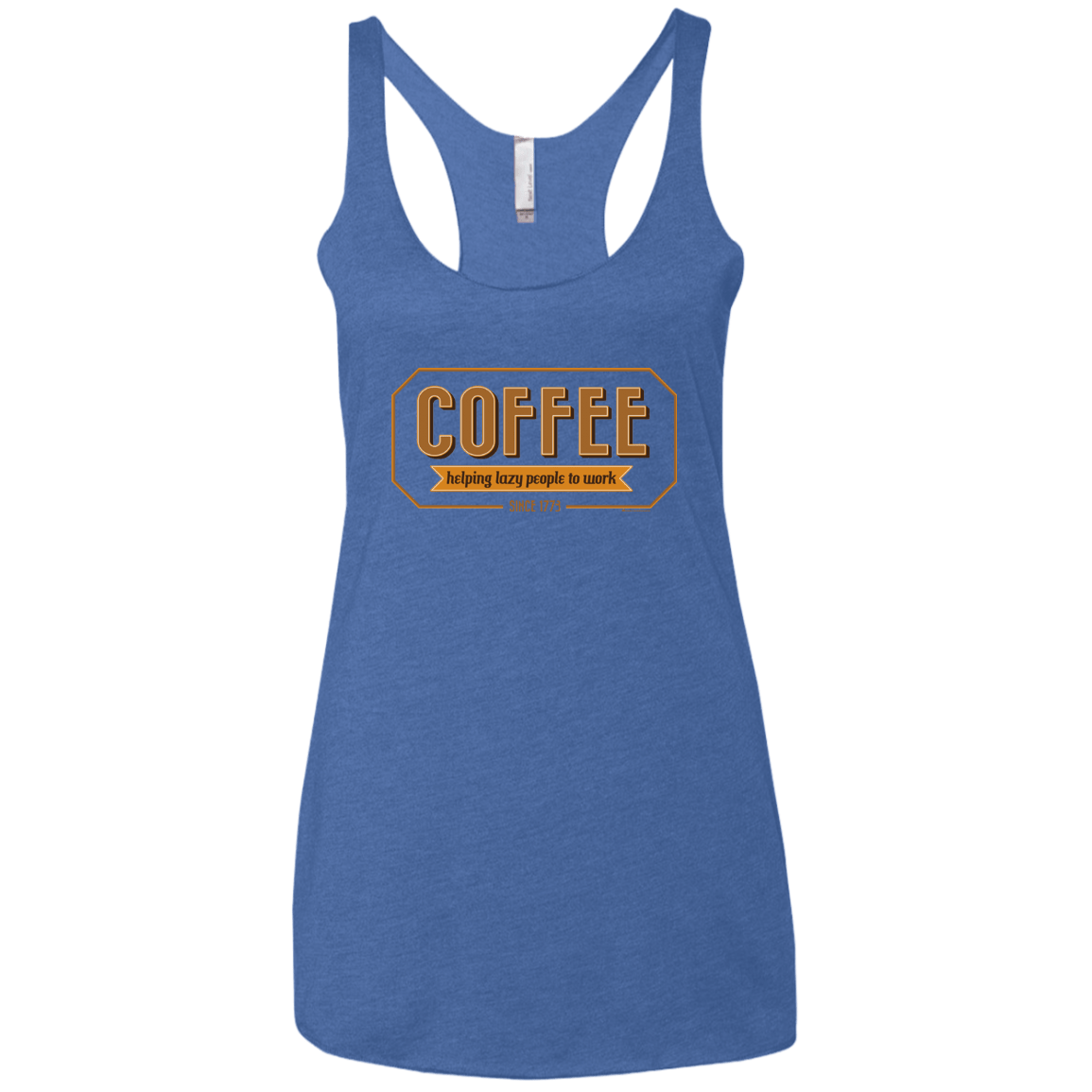 T-Shirts Vintage Royal / X-Small Coffee For Lazy People Women's Triblend Racerback Tank