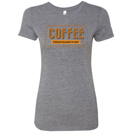T-Shirts Premium Heather / Small Coffee For Lazy People Women's Triblend T-Shirt