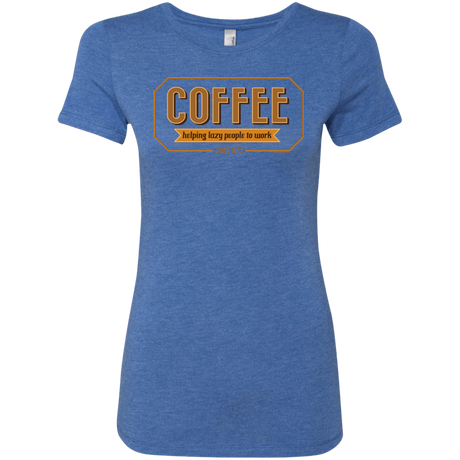 T-Shirts Vintage Royal / Small Coffee For Lazy People Women's Triblend T-Shirt