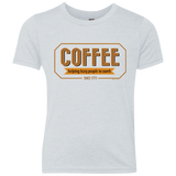 T-Shirts Heather White / YXS Coffee For Lazy People Youth Triblend T-Shirt