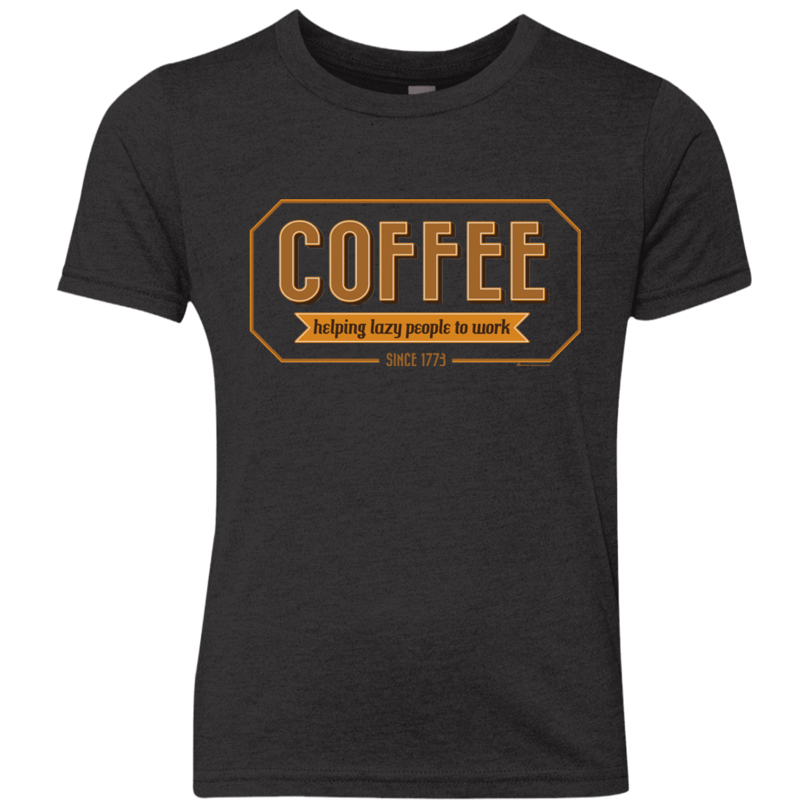 T-Shirts Vintage Black / YXS Coffee For Lazy People Youth Triblend T-Shirt
