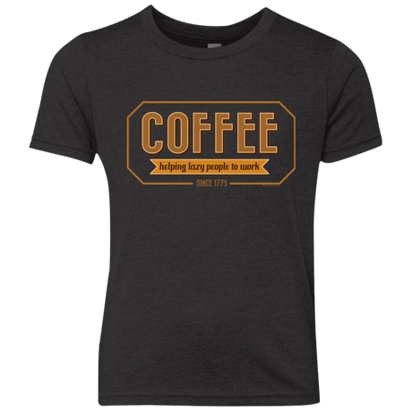 T-Shirts Vintage Black / YXS Coffee For Lazy People Youth Triblend T-Shirt