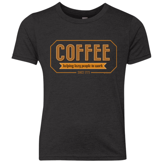 T-Shirts Vintage Black / YXS Coffee For Lazy People Youth Triblend T-Shirt