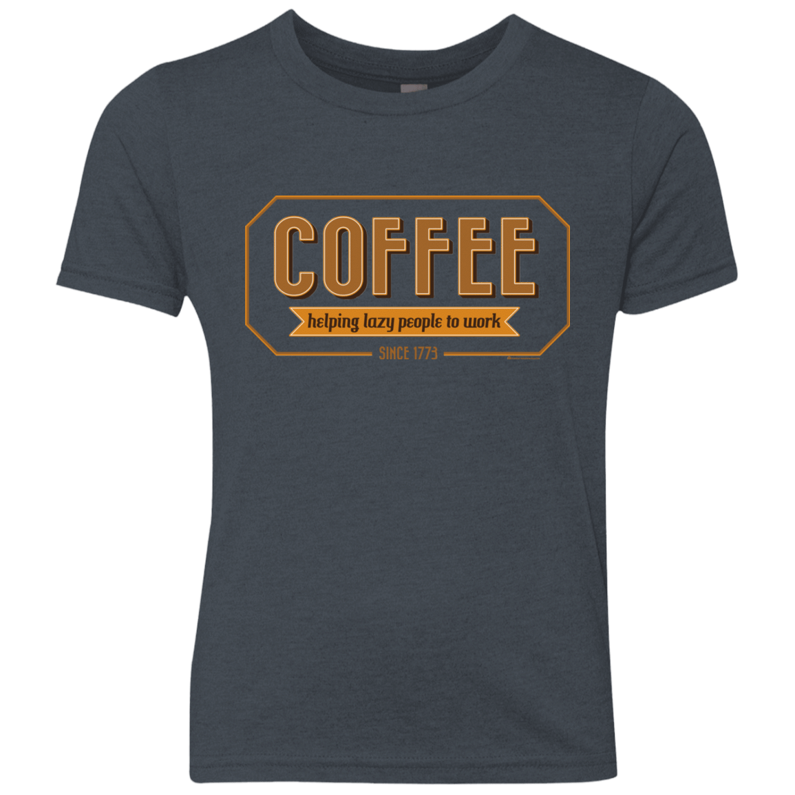 T-Shirts Vintage Navy / YXS Coffee For Lazy People Youth Triblend T-Shirt