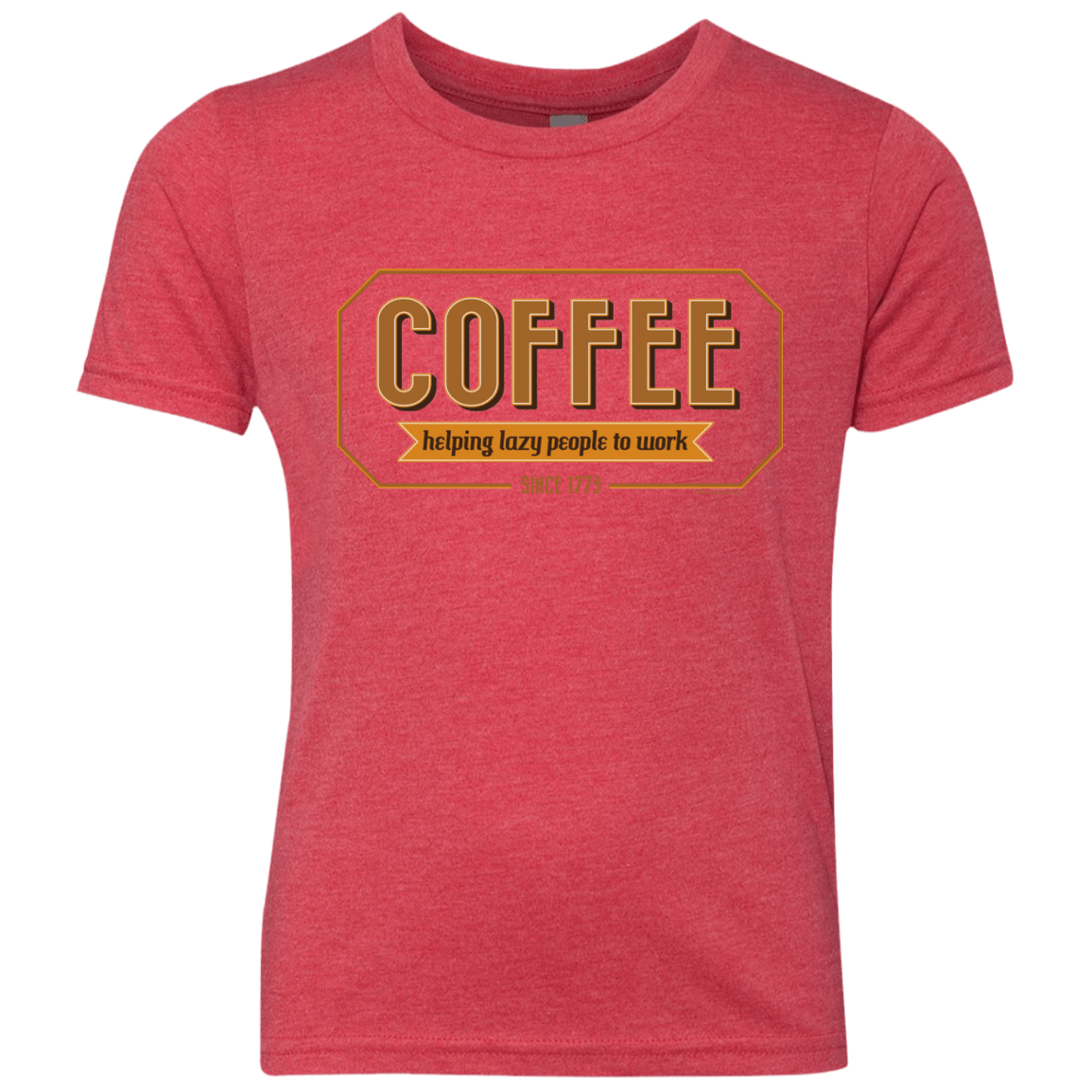 T-Shirts Vintage Red / YXS Coffee For Lazy People Youth Triblend T-Shirt