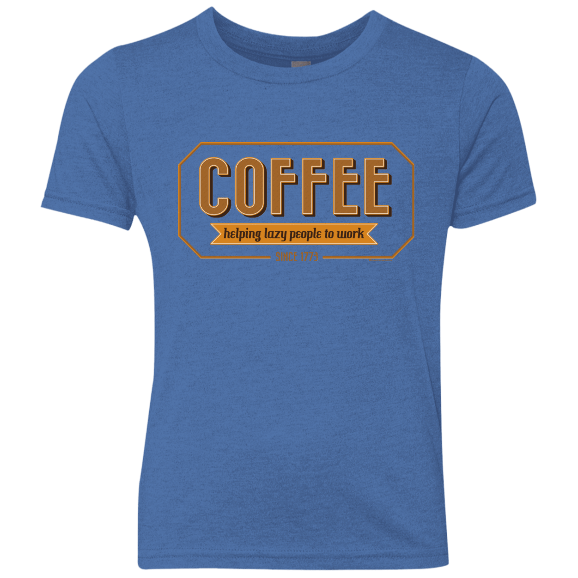T-Shirts Vintage Royal / YXS Coffee For Lazy People Youth Triblend T-Shirt