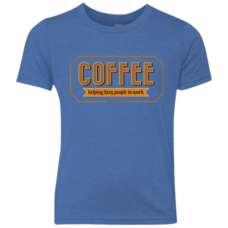 T-Shirts Vintage Royal / YXS Coffee For Lazy People Youth Triblend T-Shirt