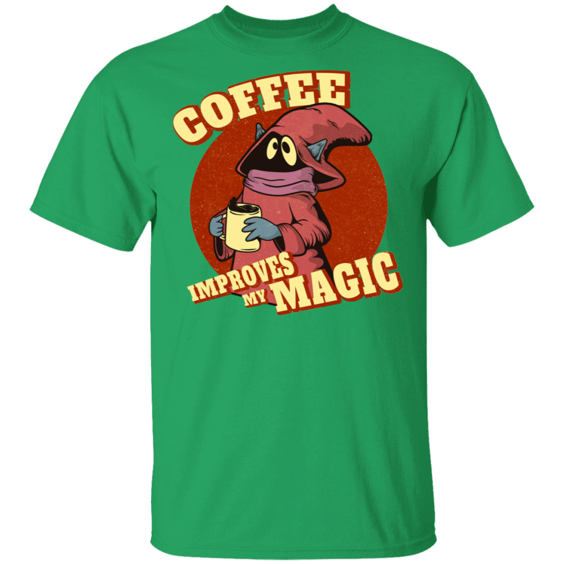 T-Shirts Irish Green / S Coffee Improves My Magic T-Shirt