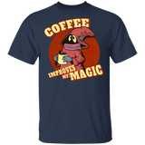 T-Shirts Navy / S Coffee Improves My Magic T-Shirt