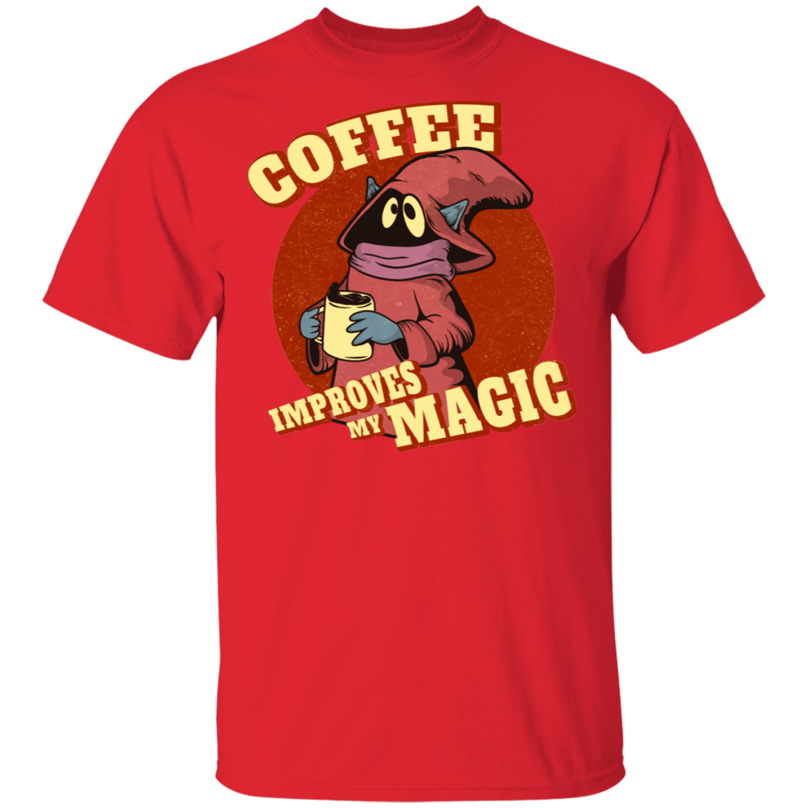 T-Shirts Red / S Coffee Improves My Magic T-Shirt