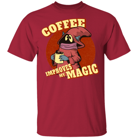 T-Shirts Cardinal / YXS Coffee Improves My Magic Youth T-Shirt