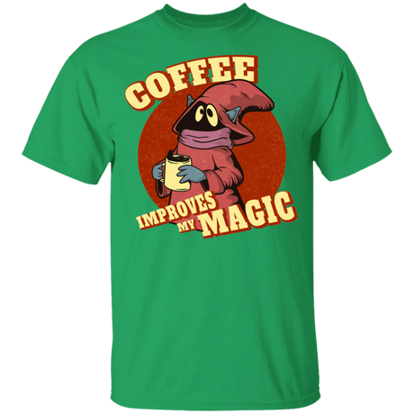 T-Shirts Irish Green / YXS Coffee Improves My Magic Youth T-Shirt