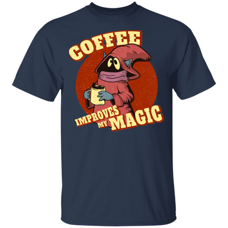 T-Shirts Navy / YXS Coffee Improves My Magic Youth T-Shirt