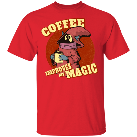 T-Shirts Red / YXS Coffee Improves My Magic Youth T-Shirt