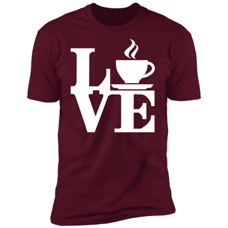 T-Shirts Maroon / S Coffee Love Men's Premium T-Shirt