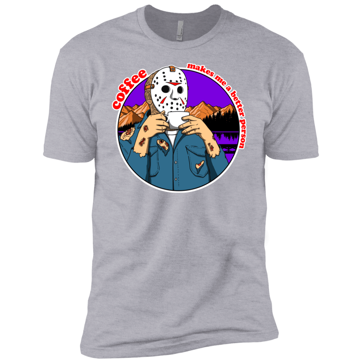 T-Shirts Heather Grey / YXS Coffee Makes Me Better Boys Premium T-Shirt