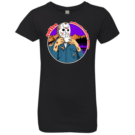 T-Shirts Black / YXS Coffee Makes Me Better Girls Premium T-Shirt