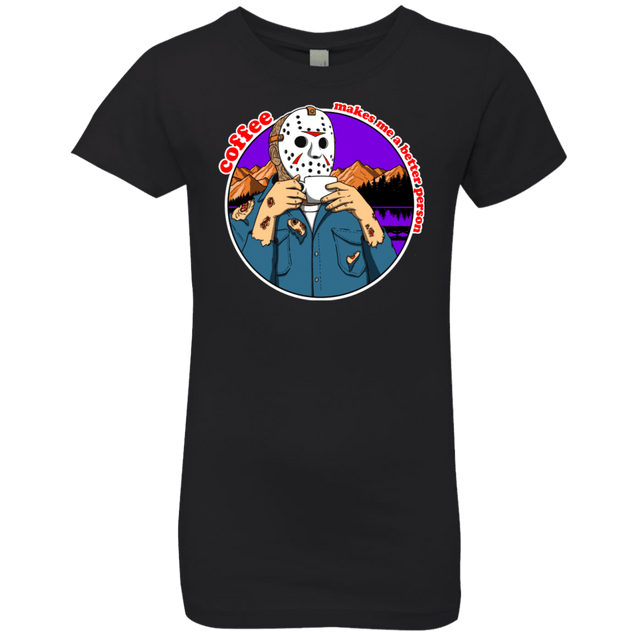 T-Shirts Black / YXS Coffee Makes Me Better Girls Premium T-Shirt