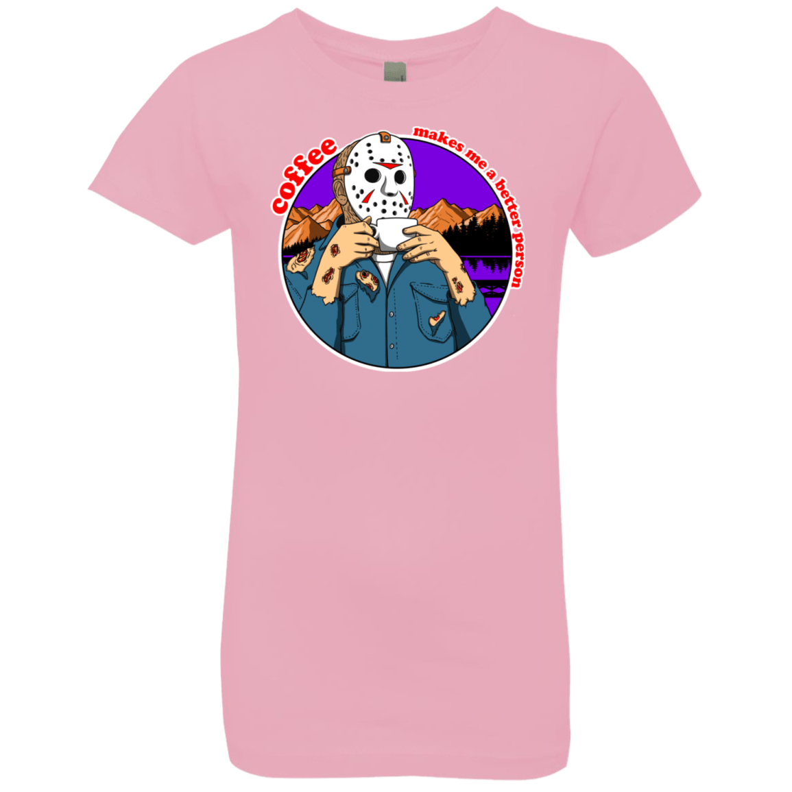 T-Shirts Light Pink / YXS Coffee Makes Me Better Girls Premium T-Shirt