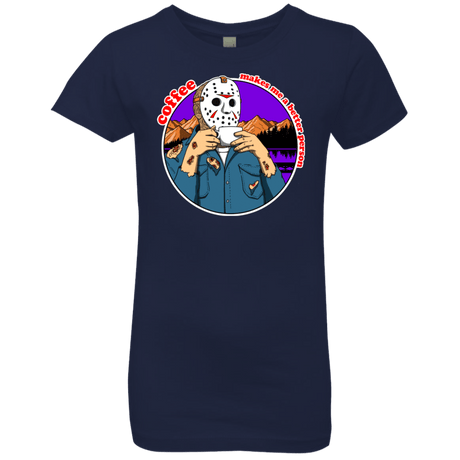 T-Shirts Midnight Navy / YXS Coffee Makes Me Better Girls Premium T-Shirt