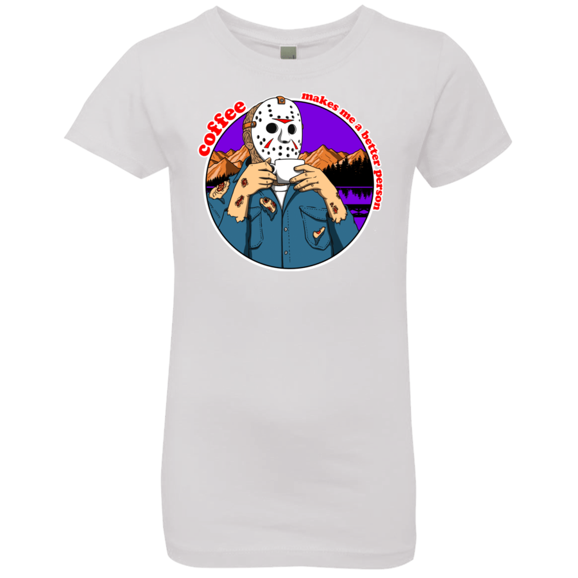 T-Shirts White / YXS Coffee Makes Me Better Girls Premium T-Shirt