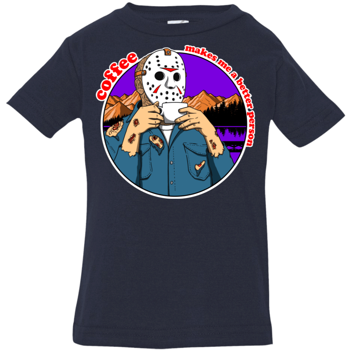 T-Shirts Navy / 6 Months Coffee Makes Me Better Infant Premium T-Shirt