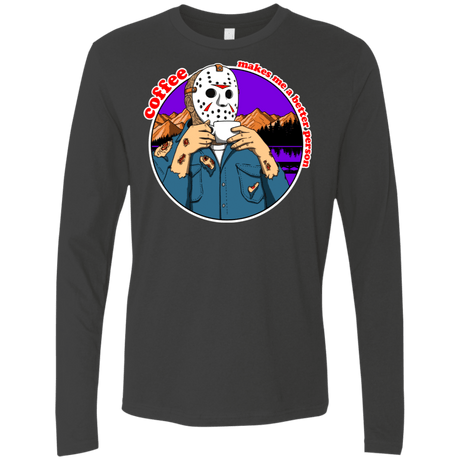 T-Shirts Heavy Metal / S Coffee Makes Me Better Men's Premium Long Sleeve