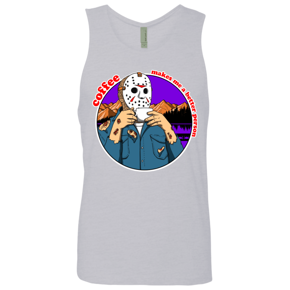 T-Shirts Heather Grey / S Coffee Makes Me Better Men's Premium Tank Top