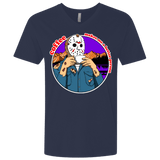 T-Shirts Midnight Navy / X-Small Coffee Makes Me Better Men's Premium V-Neck