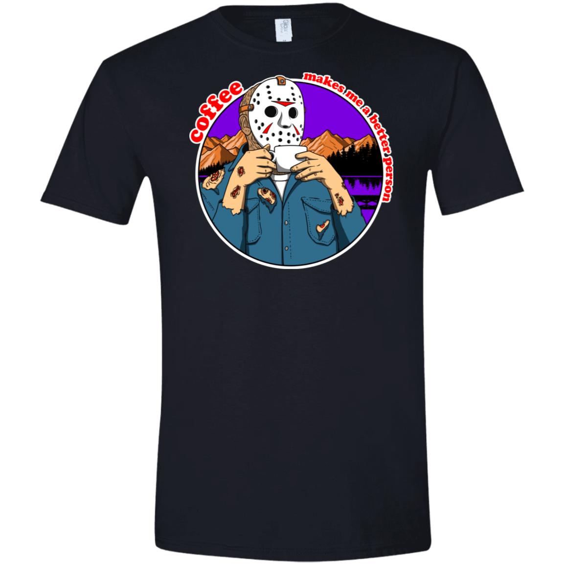 T-Shirts Black / X-Small Coffee Makes Me Better Men's Semi-Fitted Softstyle