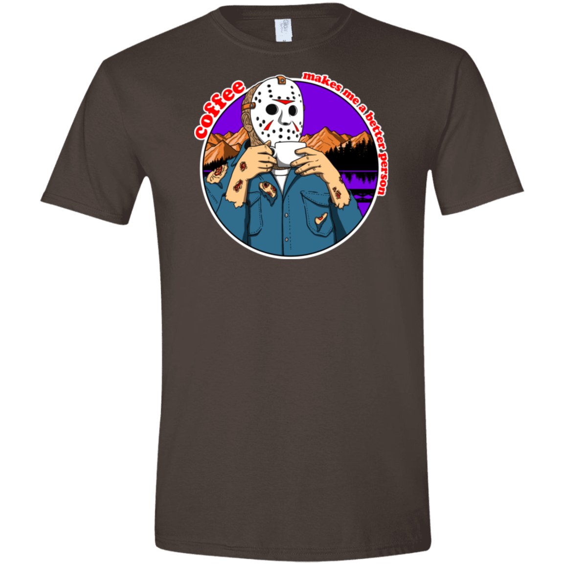 T-Shirts Dark Chocolate / S Coffee Makes Me Better Men's Semi-Fitted Softstyle