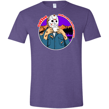 T-Shirts Heather Purple / S Coffee Makes Me Better Men's Semi-Fitted Softstyle
