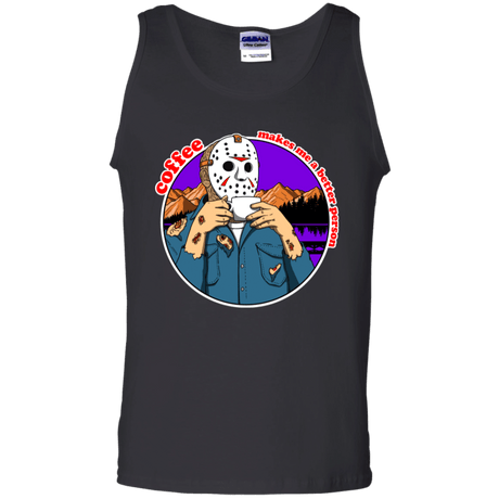 T-Shirts Black / S Coffee Makes Me Better Men's Tank Top