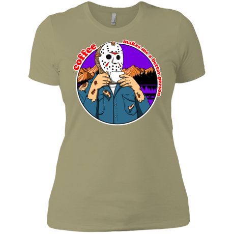 T-Shirts Light Olive / X-Small Coffee Makes Me Better Women's Premium T-Shirt