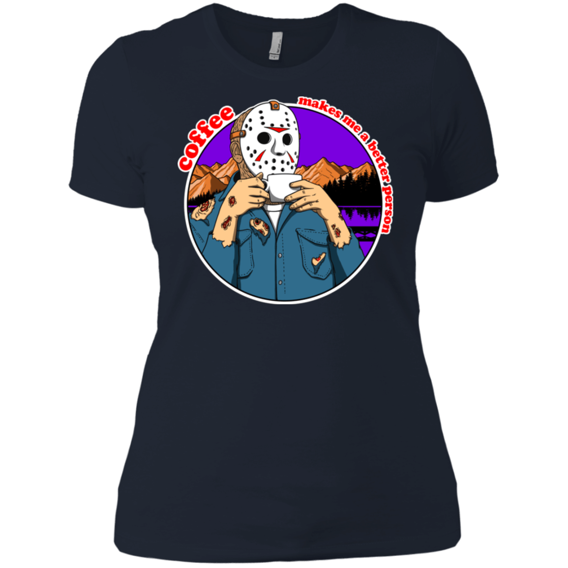 T-Shirts Midnight Navy / X-Small Coffee Makes Me Better Women's Premium T-Shirt