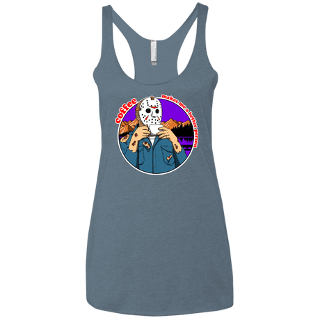 T-Shirts Indigo / X-Small Coffee Makes Me Better Women's Triblend Racerback Tank