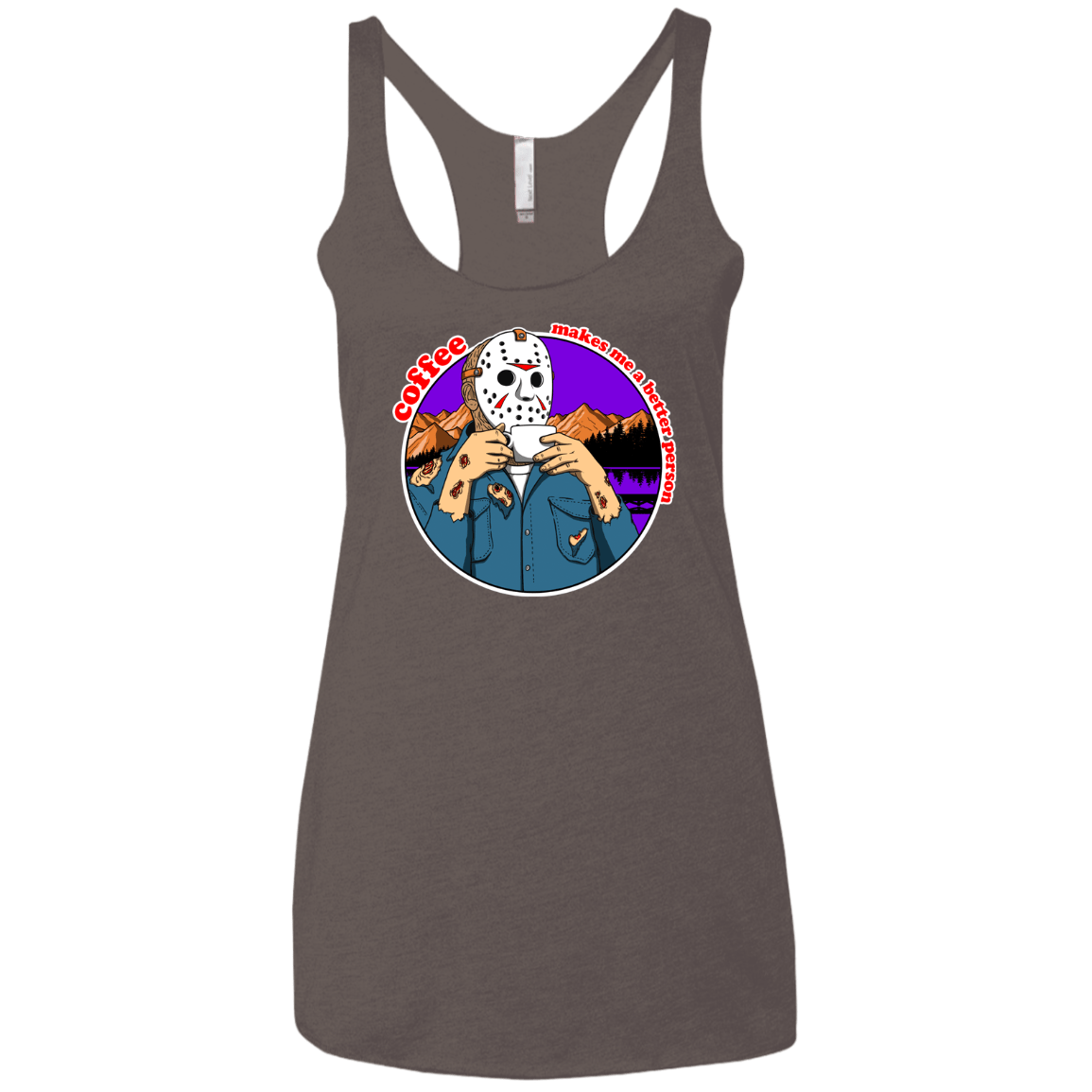T-Shirts Macchiato / X-Small Coffee Makes Me Better Women's Triblend Racerback Tank